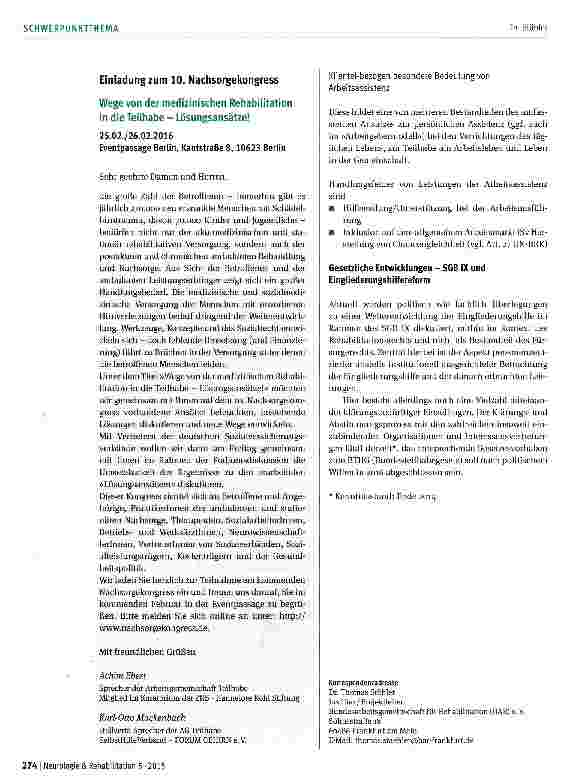 Vorschauseite 6: Phase E im SGB IX: Wie können Überlegungen dazu in das Leistungsrecht einfließen?