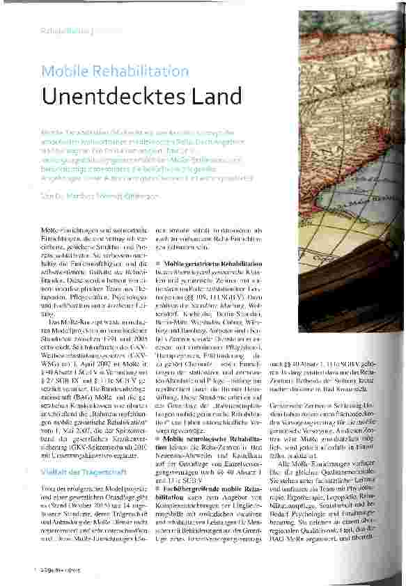 Vorschauseite 1: Mobile Rehabilitation Unentdecktes Land