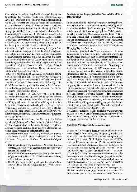 Vorschauseite 4: ICF-basierte Zieldefinition in der Neurorehabilitation