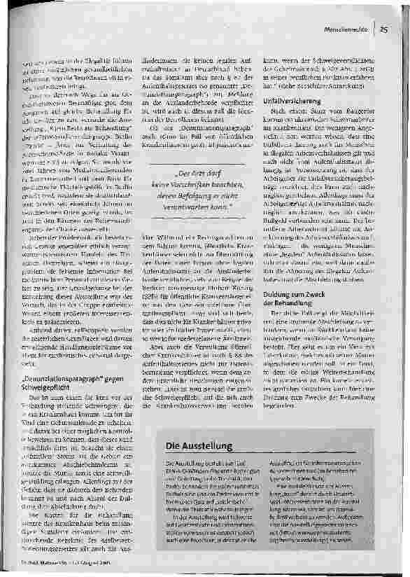 Vorschauseite 2: (K)ein Recht auf Behandlung?Medizinische Versorgung von Menschen ohne legalen Aufenthaltsstatus