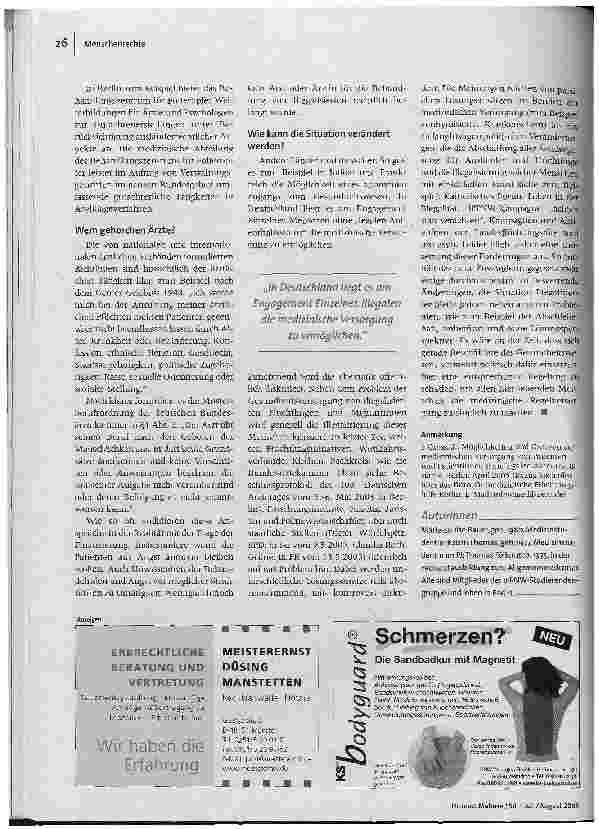 Vorschauseite 3: (K)ein Recht auf Behandlung?Medizinische Versorgung von Menschen ohne legalen Aufenthaltsstatus