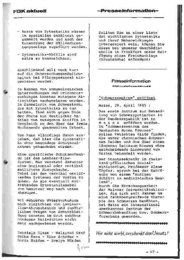 Vorschauseite 4: Umgang mit Zytostatika