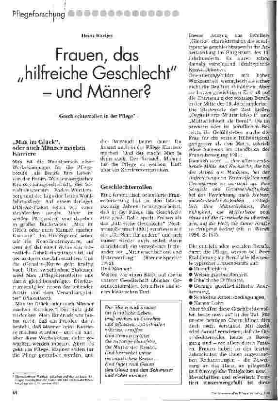Vorschauseite 1: Frauen, das hilfreiche Geschlecht - und Männer?