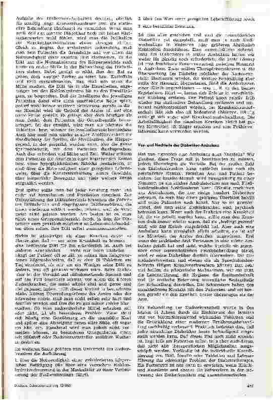 Vorschauseite 2: Aufgaben einer Diabetiker-Ambulanz