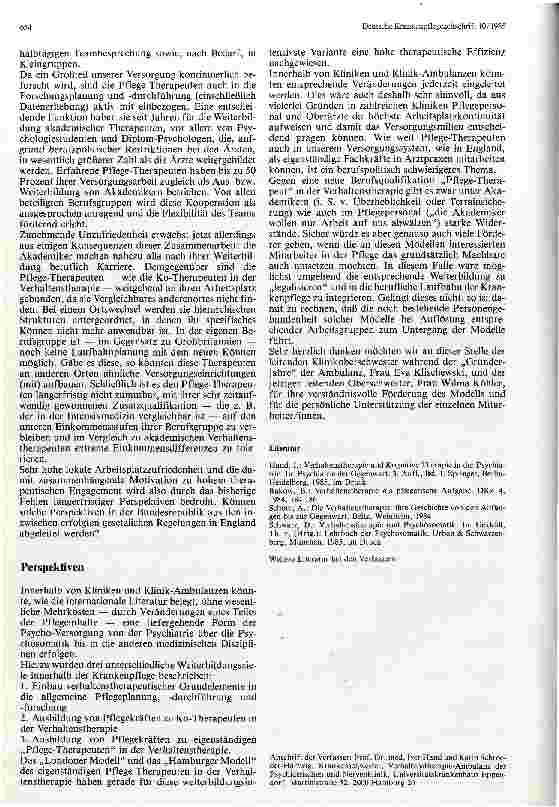 Vorschauseite 5: Krankenpflege und Verhaltenstherapie in Psychiatrie und Medizin