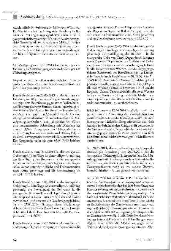 Vorschauseite 2: Ärztliche Zwangsmaßnahmen gemäß § 1906 Abs. 3 Satz 1 Nr. 2 BGB - Anforderungen an den erforderlichen Überzeugungsversuch