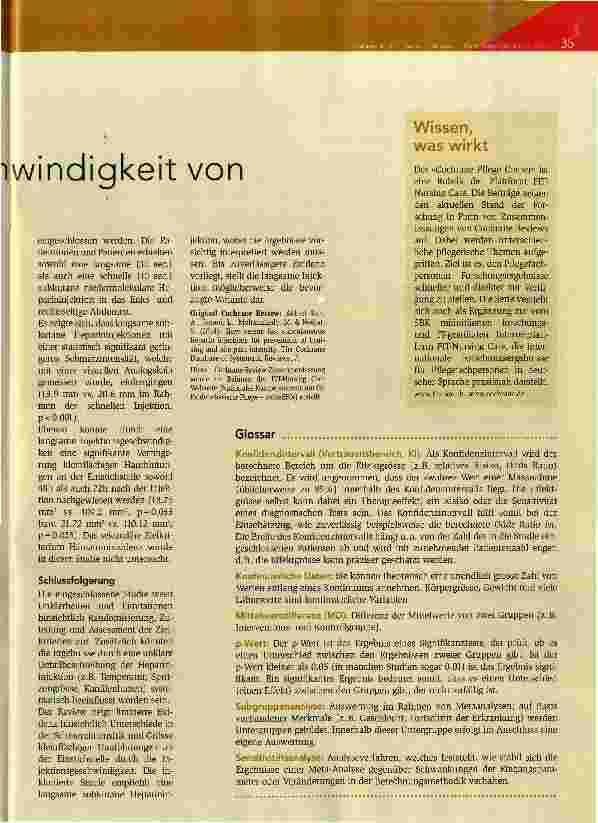 Vorschauseite 2: Auswirkungen der Injektionsgeschichte subkutanen Heparininjektionen