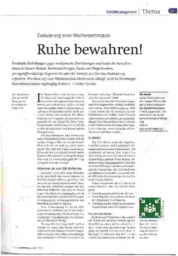 Vorschauseite 2: Ruhe bewahren!