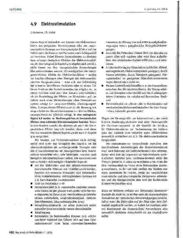 Vorschauseite 1: Elektrostimulation