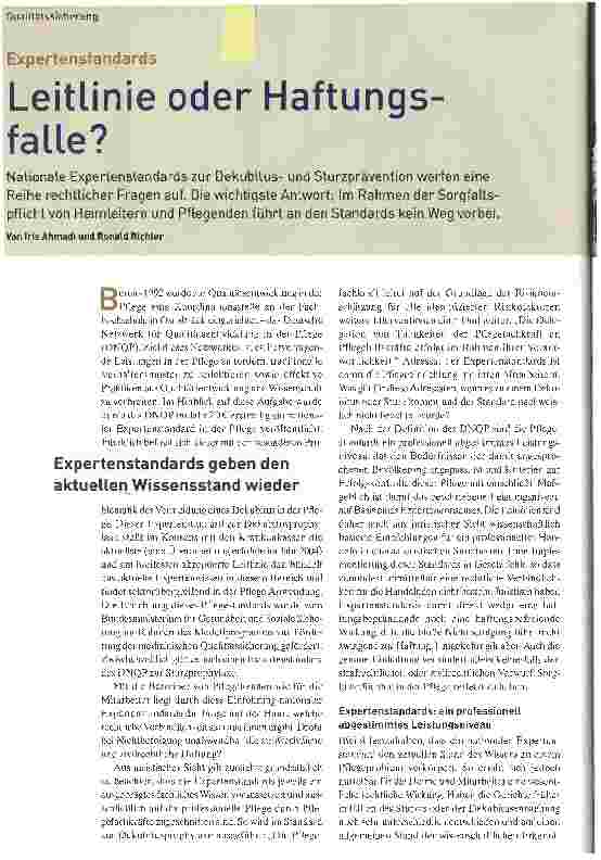 Vorschauseite 1: Leitlinie oder Haftungsfalle?