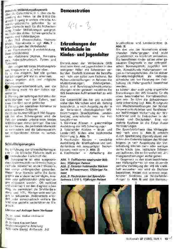 Vorschauseite 4: Indikation und Technik der Ultraschalltomographie im Kindesalter