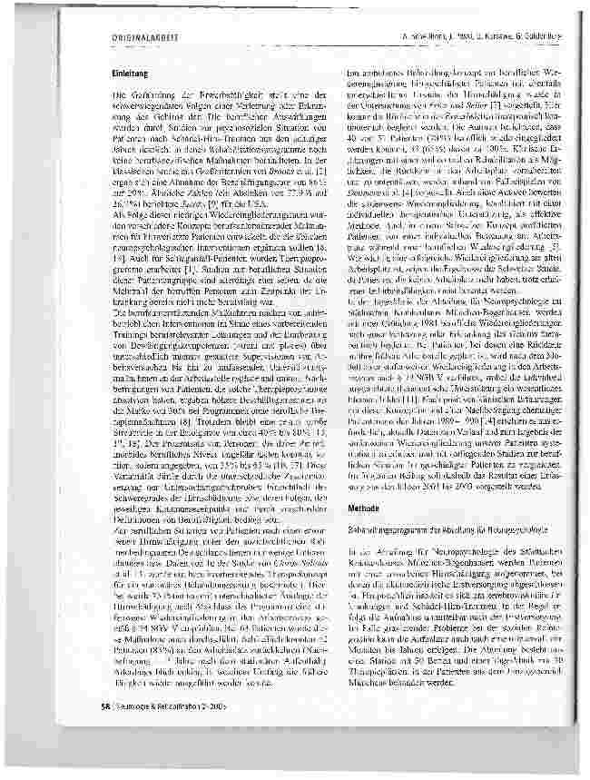 Vorschauseite 2: Therapeutische Supervision während der beruflichen Wiedereingliederung nach erworbener Hirnschädigung