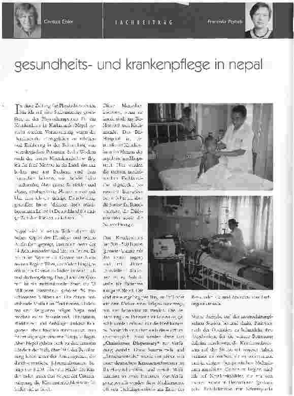 Vorschauseite 1: gesundheitsund krankenpflege in nepal