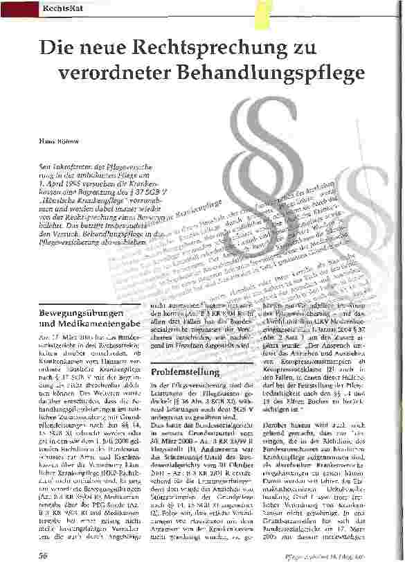 Vorschauseite 1: Die neue Rechtsprechung zu verordneter