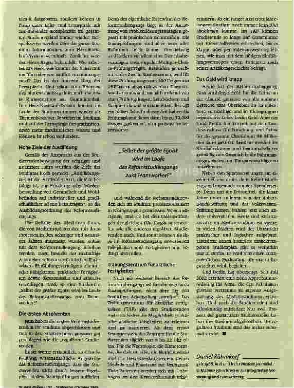 Vorschauseite 2: Studium mal praktisch. Der Reformstudiengang Medizin an der Berliner Charite