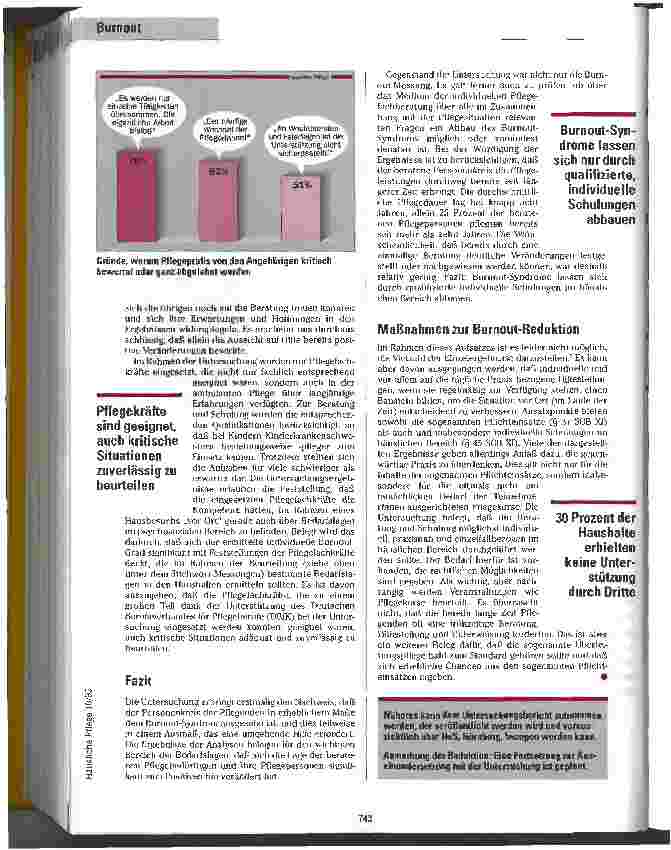 Vorschauseite 4: Die Profis sind gefordert Burnout bei pflegenden Personen in Privathaushalten