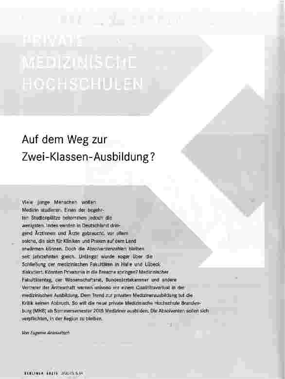 Vorschauseite 1: Auf dem Weg zur Zwei-Klassen-Ausbildung?