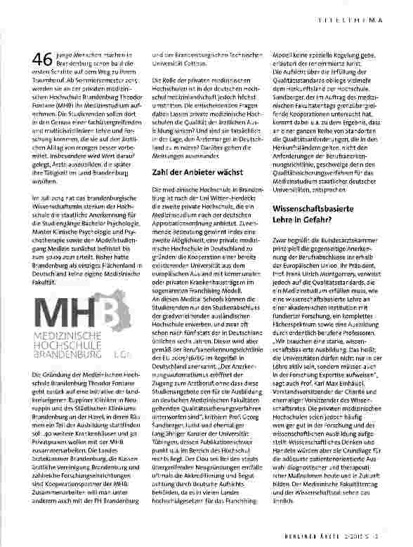 Vorschauseite 2: Auf dem Weg zur Zwei-Klassen-Ausbildung?