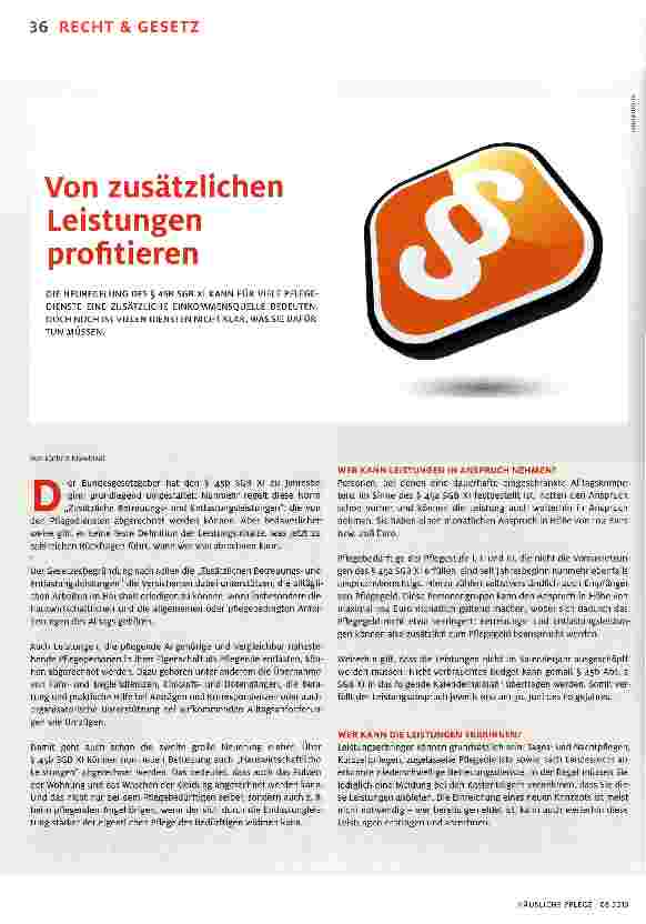 Vorschauseite 1: Von zusätzlichen Leistungen profitieren