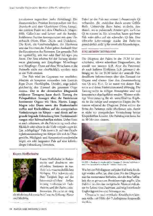 Vorschauseite 2: Die Pulsdiagnose in der Traditionellen Chinesischen Medizin