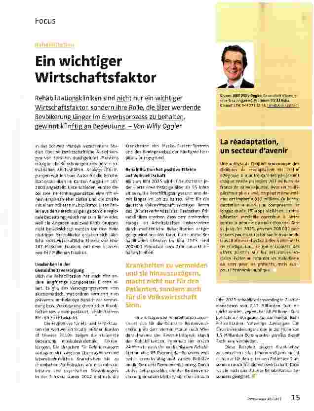 Vorschauseite 1: Ein wichtiger Wirtschaftsfaktor