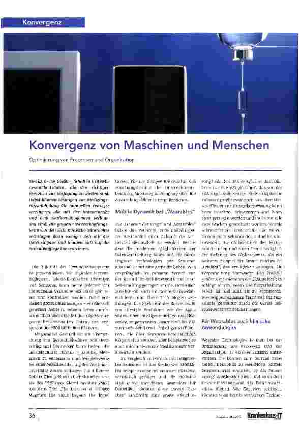 Vorschauseite 1: Konvergenz von Maschinen und Menschen Optimierung von Prozessen und Organisation