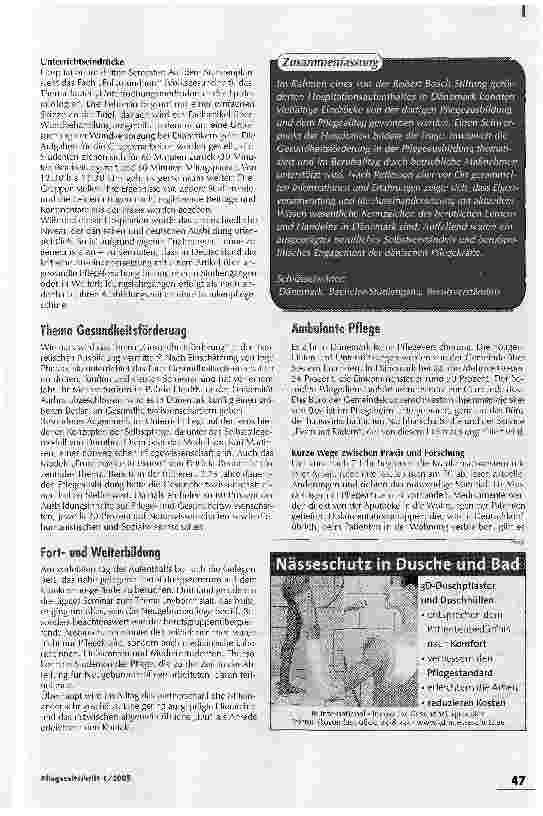 Vorschauseite 3: Im Land des neuen LernensPflege in Europa - Auslandspraktikum in Dänemark