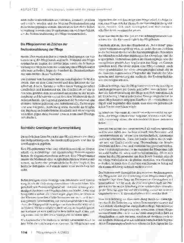 Vorschauseite 5: Wann wird die Pflege erwachsen?Der Weg der Professionalisierung aus der Vergangenheit in die Zukunft