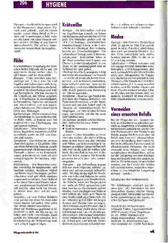Vorschauseite 3: Pflegeprobleme bei Menschen mit Körperungeziefer Patienten mit Parasitenbefall