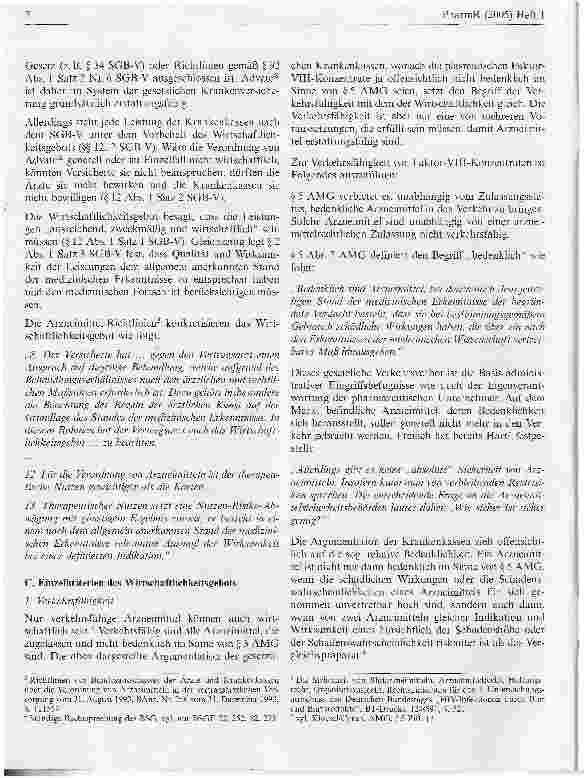 Vorschauseite 2: Erstattungsfähigkeit rekombinanter Faktor VIII-Präparate