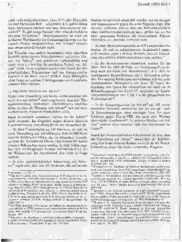Vorschauseite 6: Erstattungsfähigkeit rekombinanter Faktor VIII-Präparate