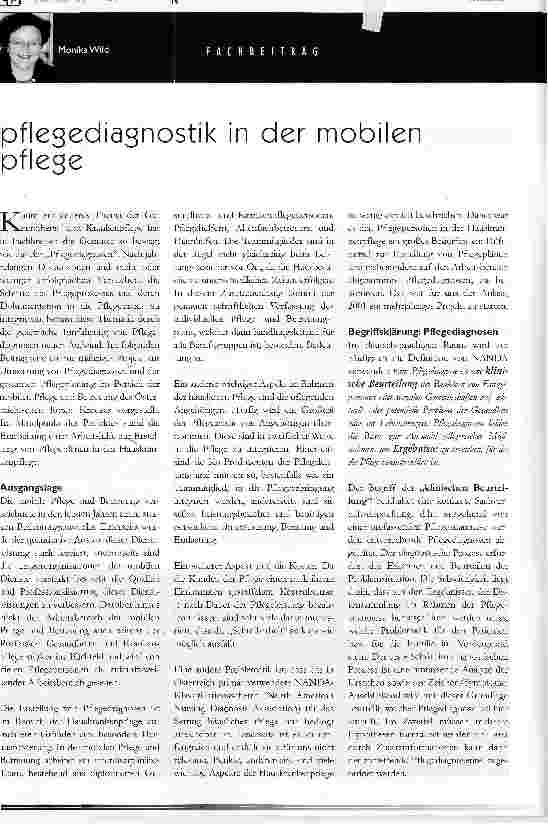 Vorschauseite 1: pflegediagnostik in der mobilen pflege