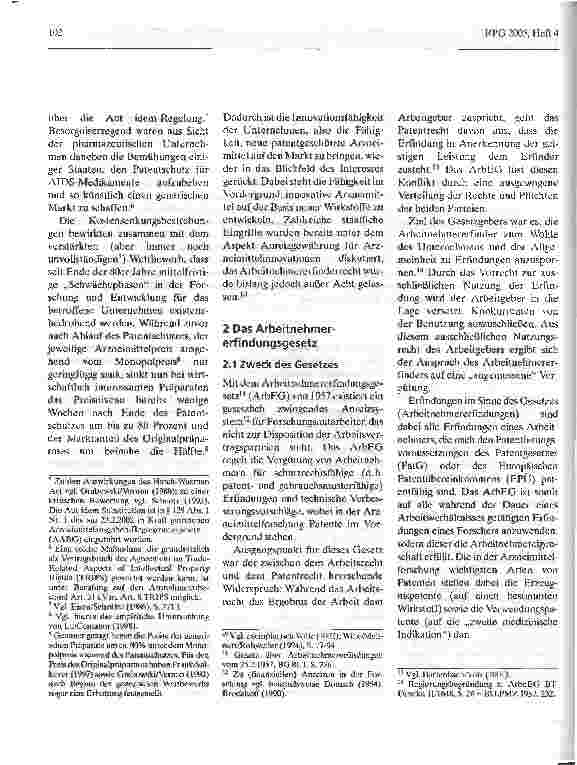 Vorschauseite 2: Bietet das Arbeitnehmererfindungsgesetz Anreize zu echten Arzneimittelinnovationen?