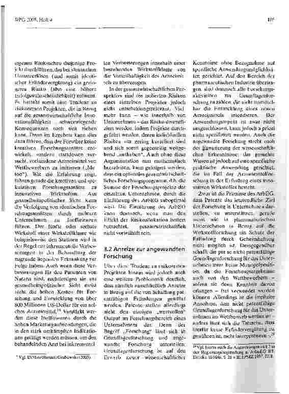 Vorschauseite 5: Bietet das Arbeitnehmererfindungsgesetz Anreize zu echten Arzneimittelinnovationen?