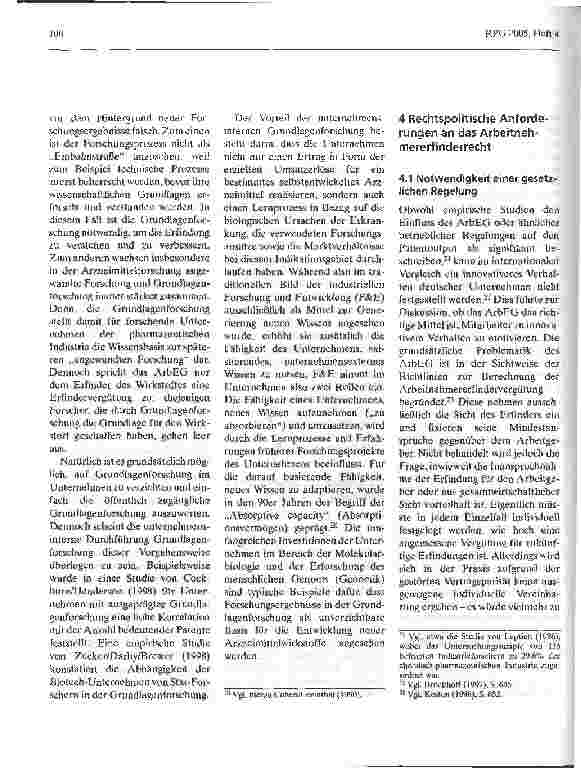 Vorschauseite 6: Bietet das Arbeitnehmererfindungsgesetz Anreize zu echten Arzneimittelinnovationen?