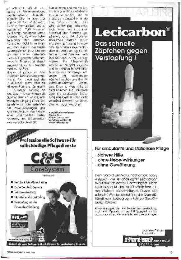 Vorschauseite 5: EN ISO 9000 - Industrienormen auch für die Pflege?