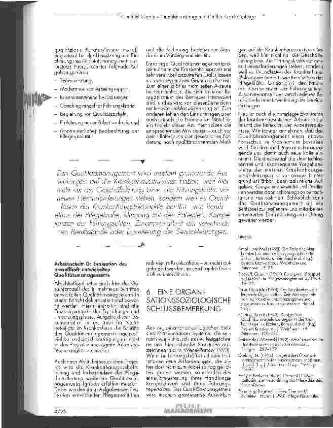 Vorschauseite 6: Qualitätsmanagement in der stationären Krankenpflege