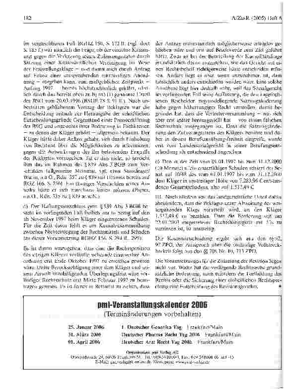Vorschauseite 4: Amtspflichtverletzung: Amtshaftung der Kassenärztlichen Vereinigung bei Eingriff in den Zulassungsstatus des Kassenarztes