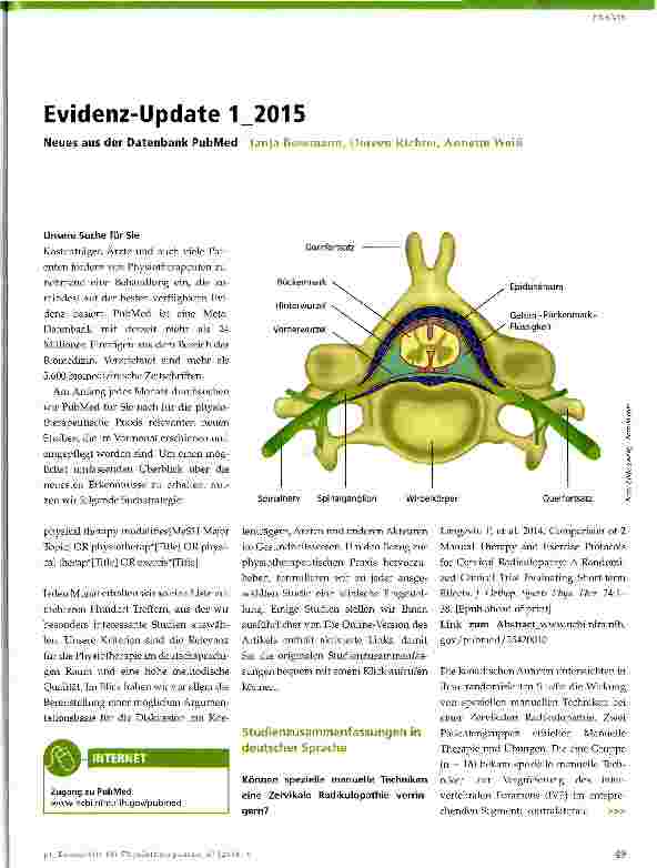 Vorschauseite 1: Evidenz-Update 1_2015