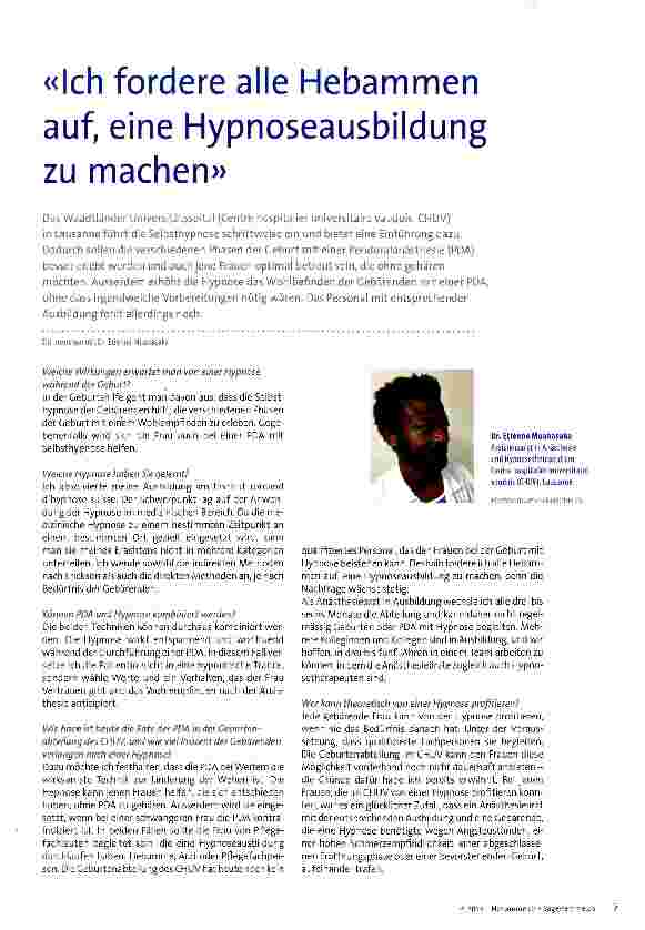 Vorschauseite 1: Ich fordere alle Hebammen auf, eine Hypnoseausbildung zu machen