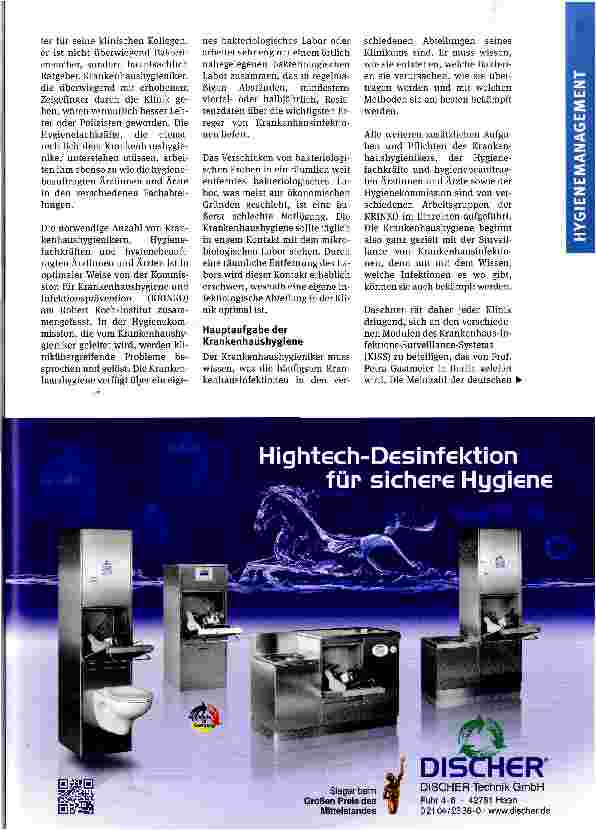 Vorschauseite 2: Zentrale Aspekte des Hygienemanagements