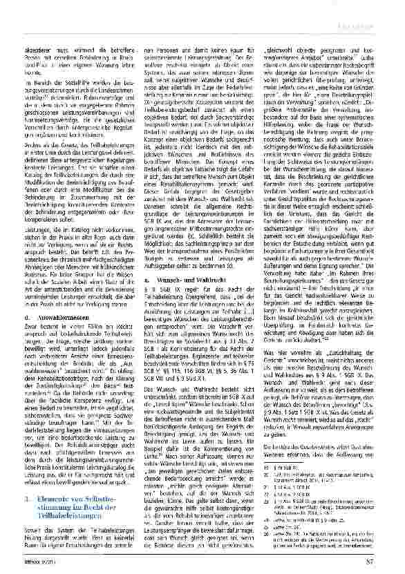 Vorschauseite 3: Selbstbestimmung in Recht und Praxis der Teilhabeleistungen