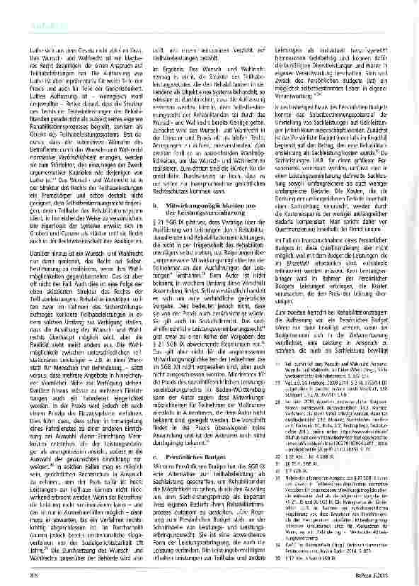 Vorschauseite 4: Selbstbestimmung in Recht und Praxis der Teilhabeleistungen