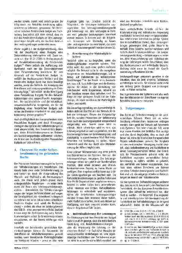Vorschauseite 5: Selbstbestimmung in Recht und Praxis der Teilhabeleistungen
