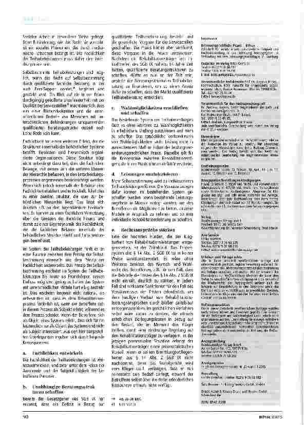 Vorschauseite 6: Selbstbestimmung in Recht und Praxis der Teilhabeleistungen