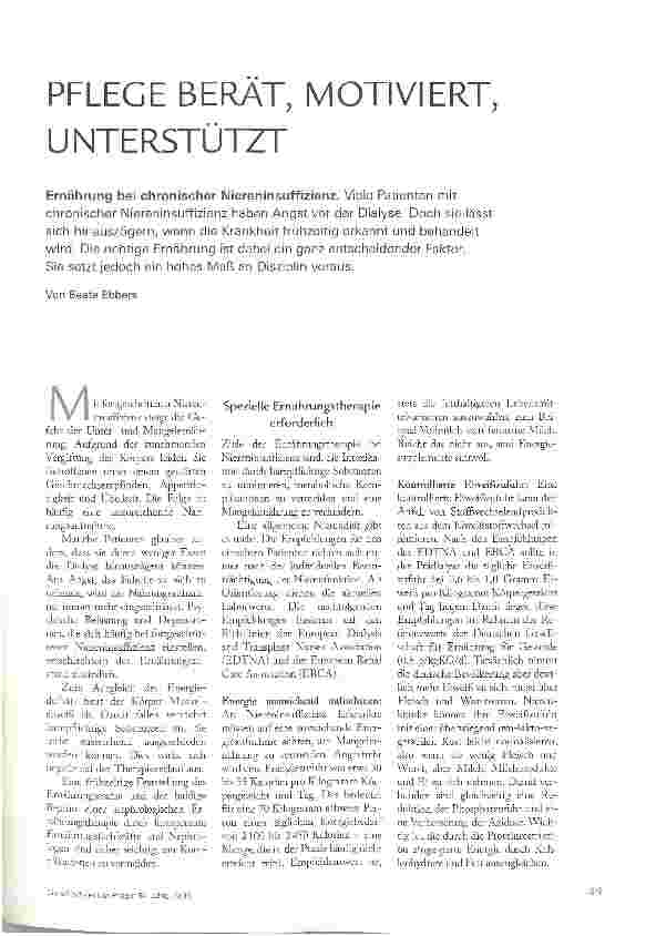Vorschauseite 2: PFLEGE BERÄT, MOTIVIERT, UNTERSTÜTZ
