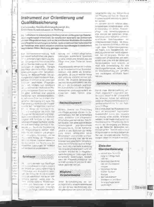 Vorschauseite 1: Instrument zur Orientiertung und Qualitätssicherung Umfassendes Standardisierungskonzept des Bethlehem-Krankenhauses in Stolberg
