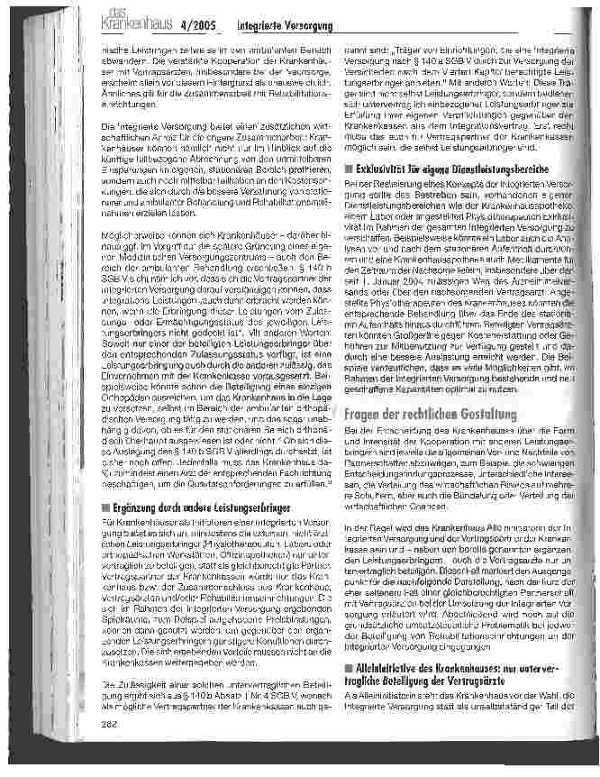 Vorschauseite 2: Gemeinnützige Krankenhäuser: rechtliche Umsetzung einer Integrierten Versorgung