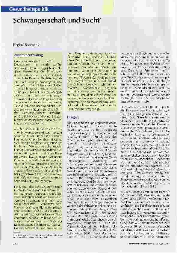 Vorschauseite 1: Schwangerschaft und Sucht