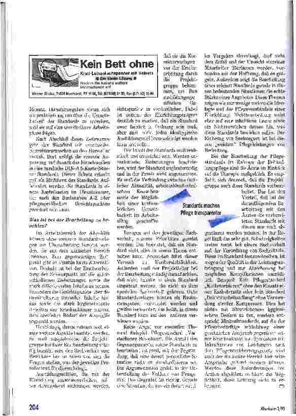 Vorschauseite 6: Nach Schema pflegen? Pflegestandards und ihre Entwicklung